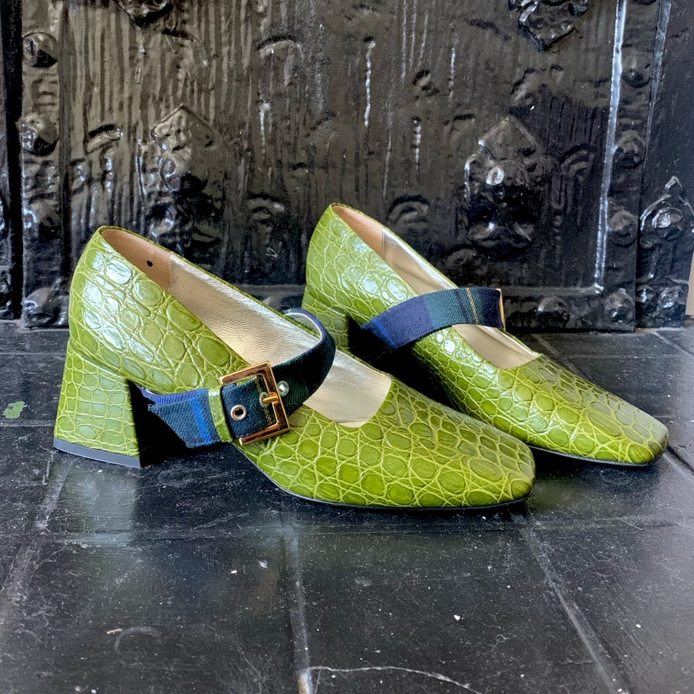 Suzanne Rae Crocodile + Plaid Mary Janes